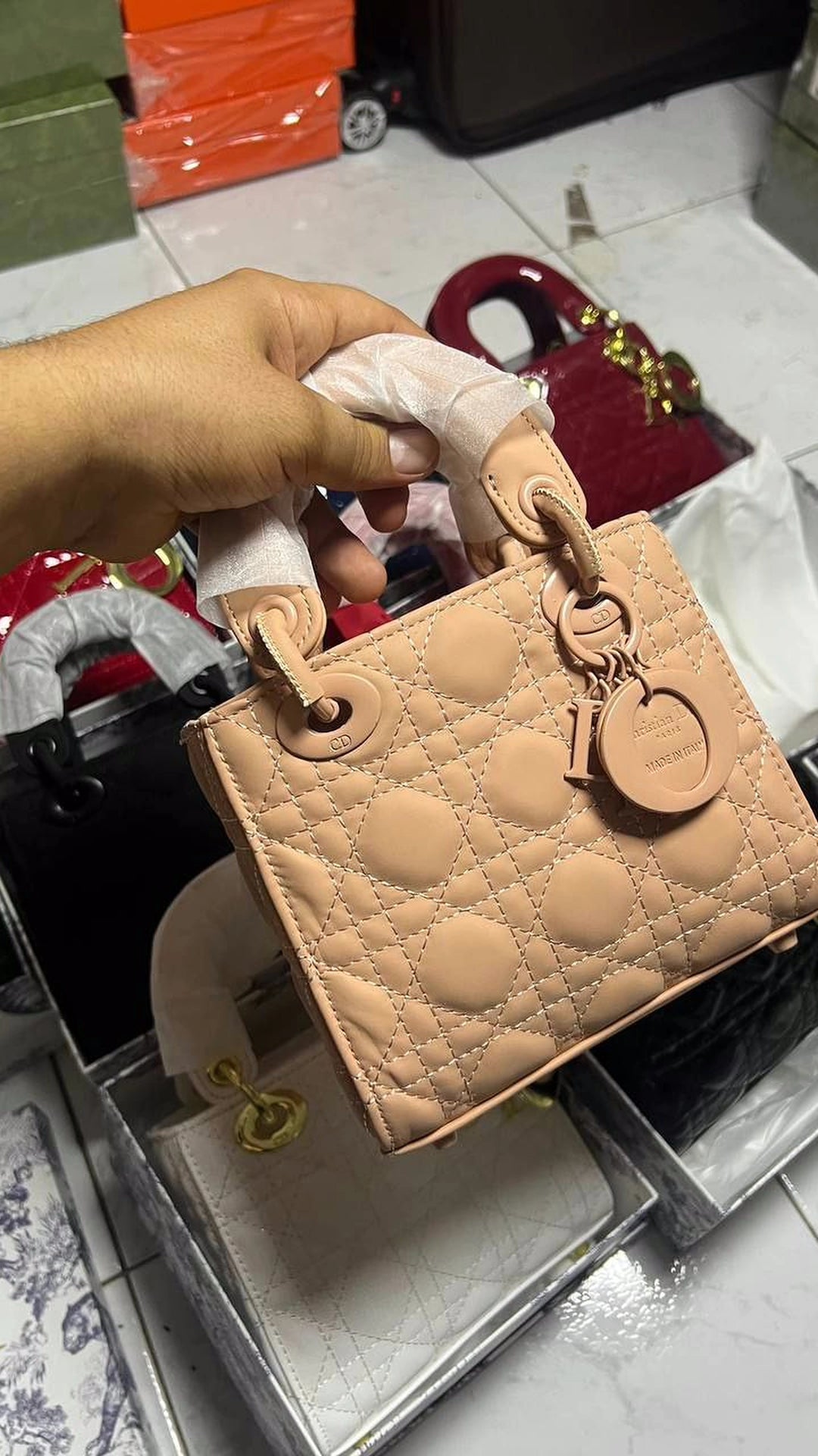 Dior bag lady