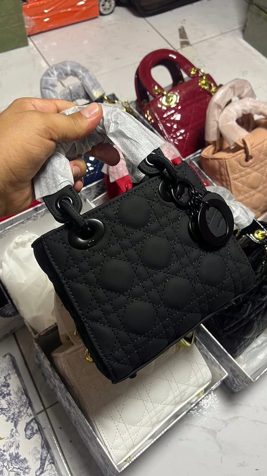 Dior bag lady